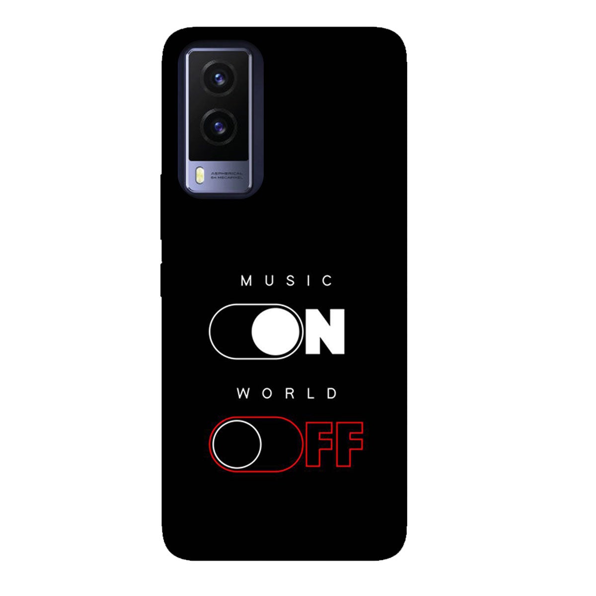 Music On World Off - Mobile Phone Cover - Hard Case - Vivo