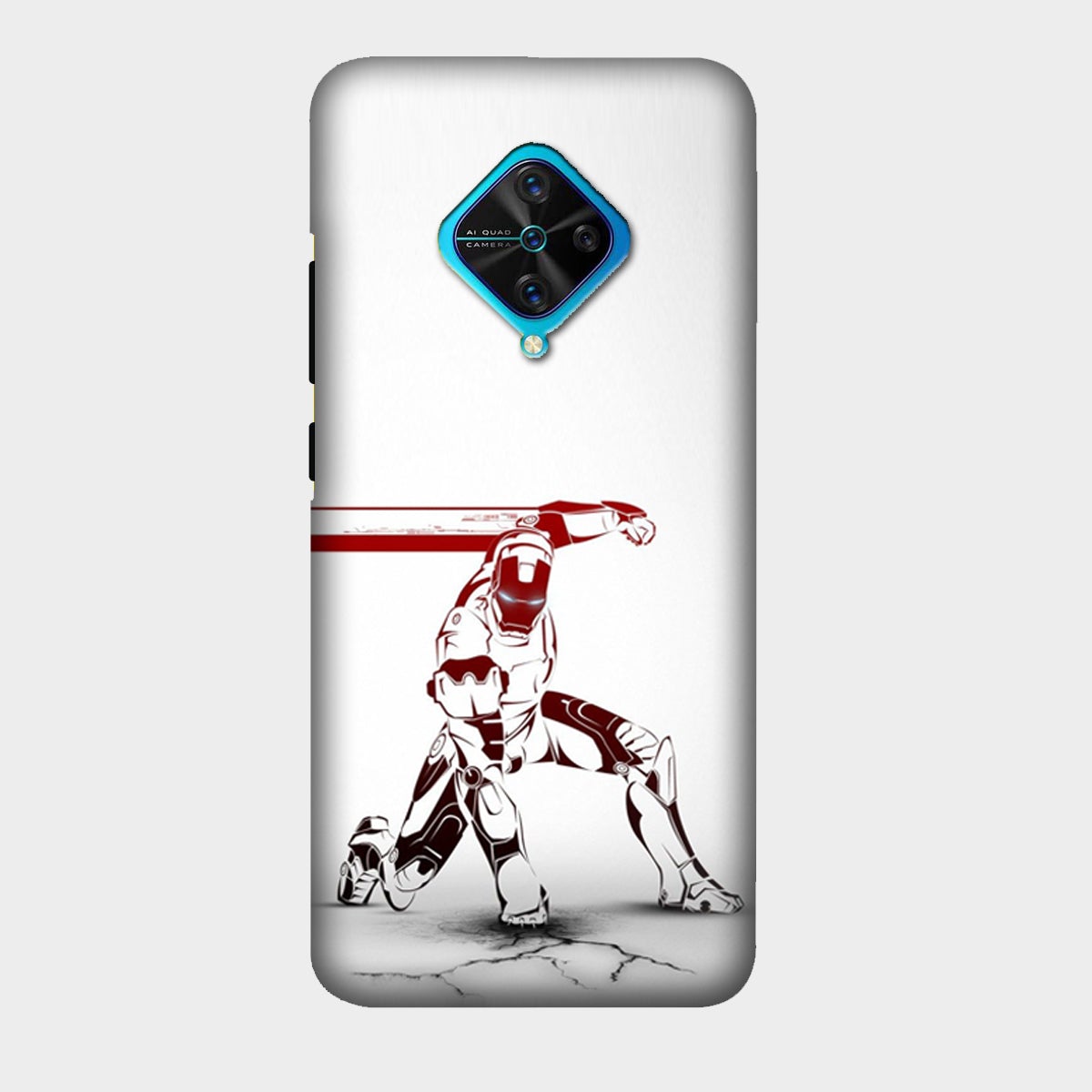 Iron Man - Red & White - Punch - Mobile Phone Cover - Hard Case - Vivo