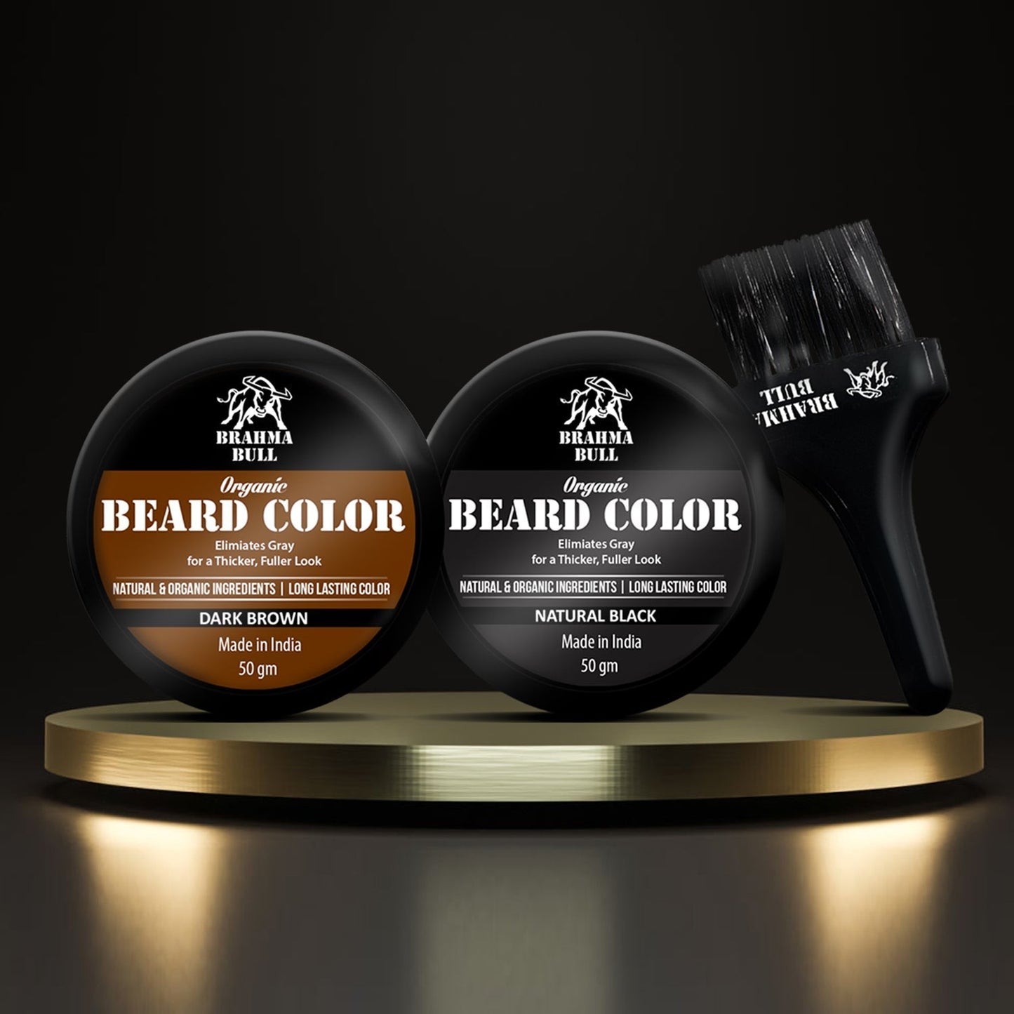 Organic Beard Color - Natural Black & Dark Brown | No Ammonia & PPD
