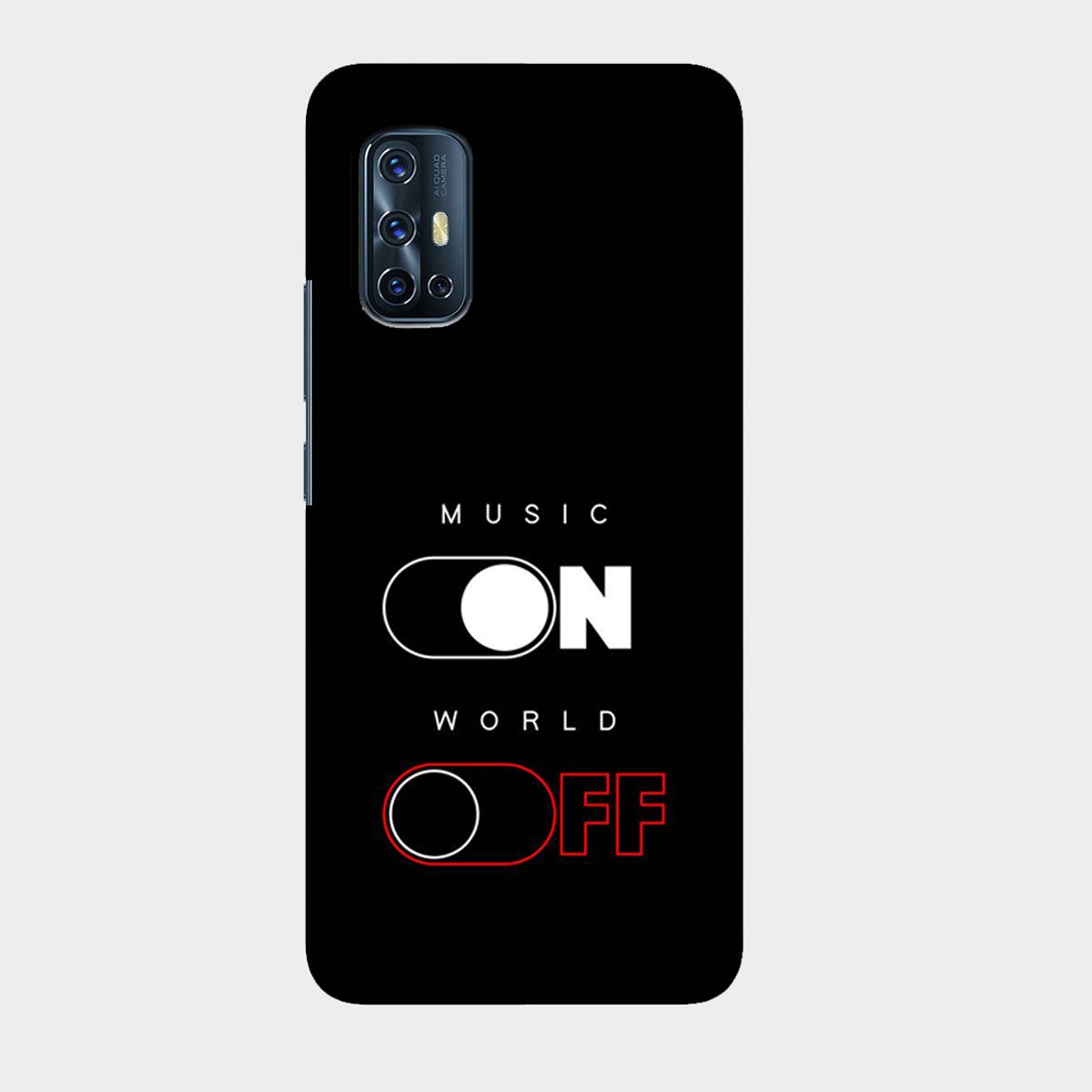 Music On World Off - Mobile Phone Cover - Hard Case - Vivo