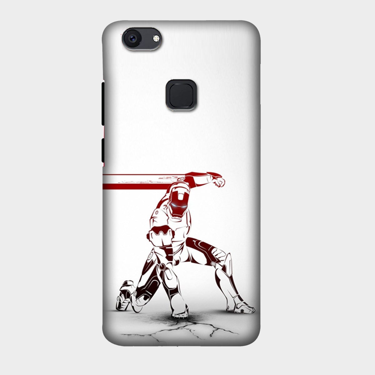 Iron Man - Red & White - Punch - Mobile Phone Cover - Hard Case - Vivo