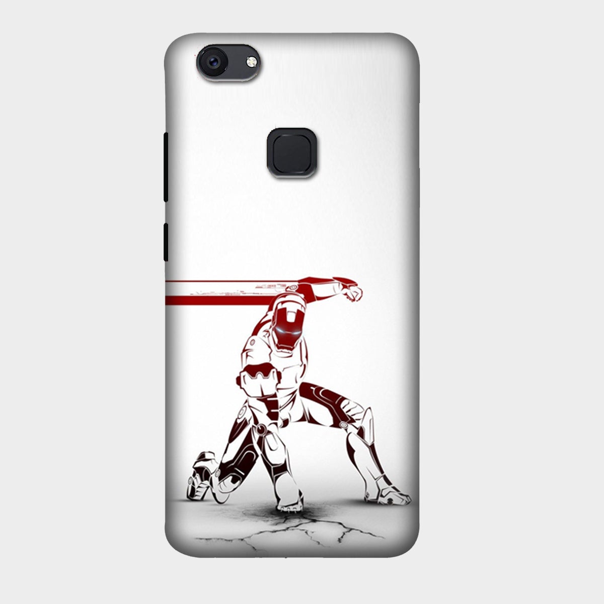 Iron Man - Red & White - Punch - Mobile Phone Cover - Hard Case - Vivo