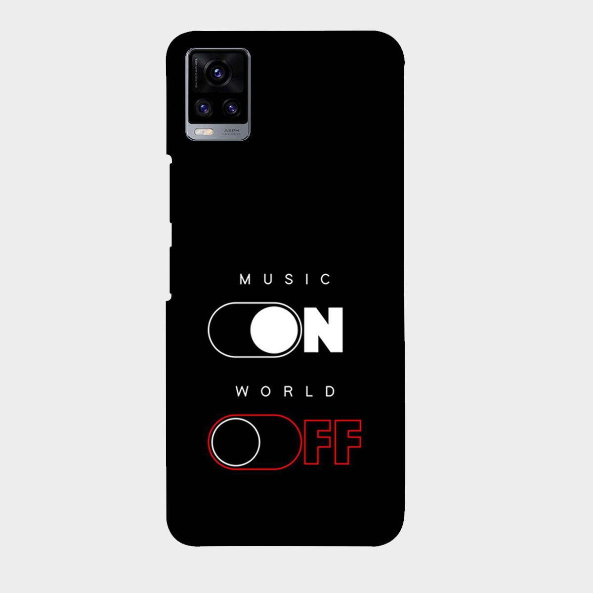 Music On World Off - Mobile Phone Cover - Hard Case - Vivo