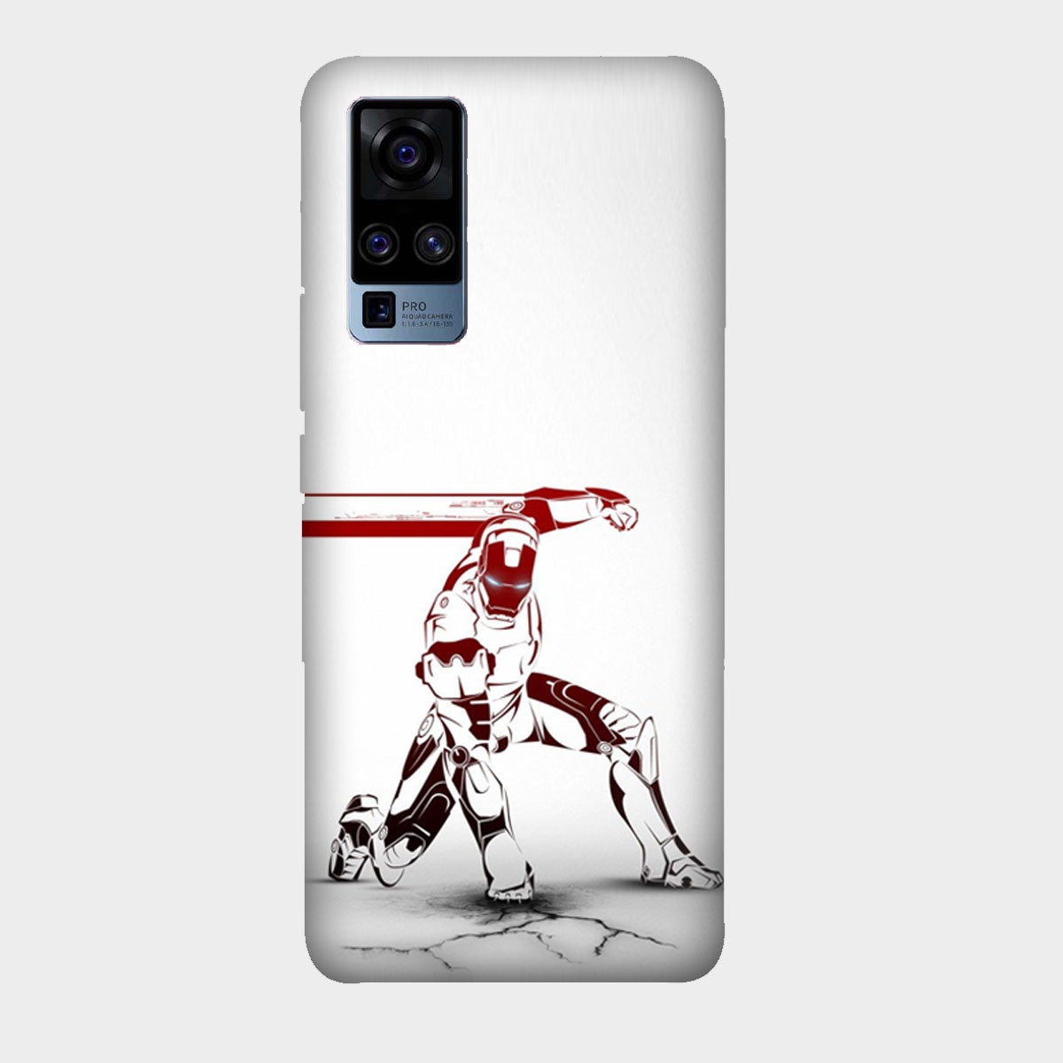 Iron Man - Red & White - Punch - Mobile Phone Cover - Hard Case - Vivo