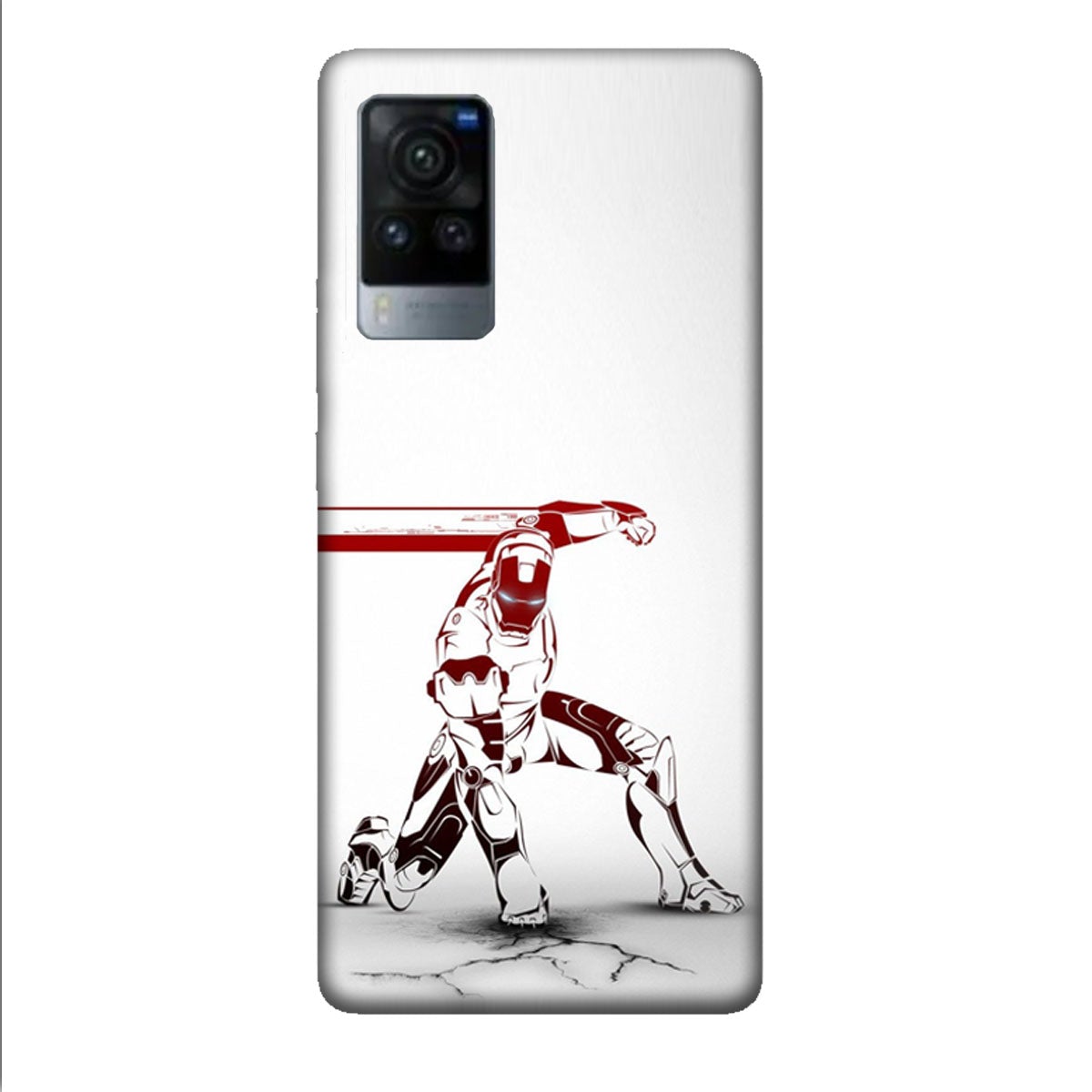 Iron Man - Red & White - Punch - Mobile Phone Cover - Hard Case - Vivo