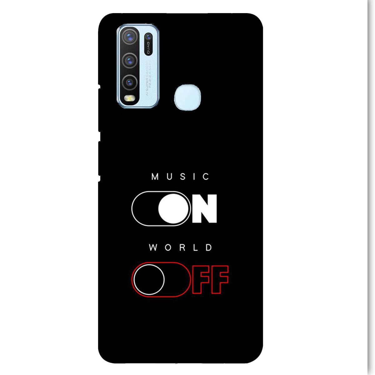 Music On World Off - Mobile Phone Cover - Hard Case - Vivo