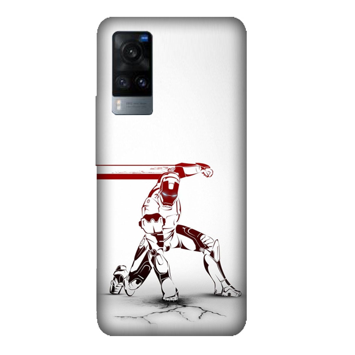 Iron Man - Red & White - Punch - Mobile Phone Cover - Hard Case - Vivo