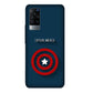 Captain America - Blue - Mobile Phone Cover - Hard Case - Vivo