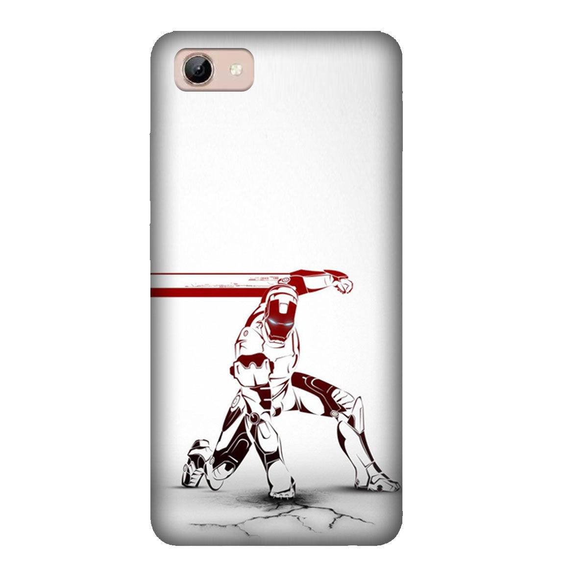 Iron Man - Red & White - Punch - Mobile Phone Cover - Hard Case - Vivo