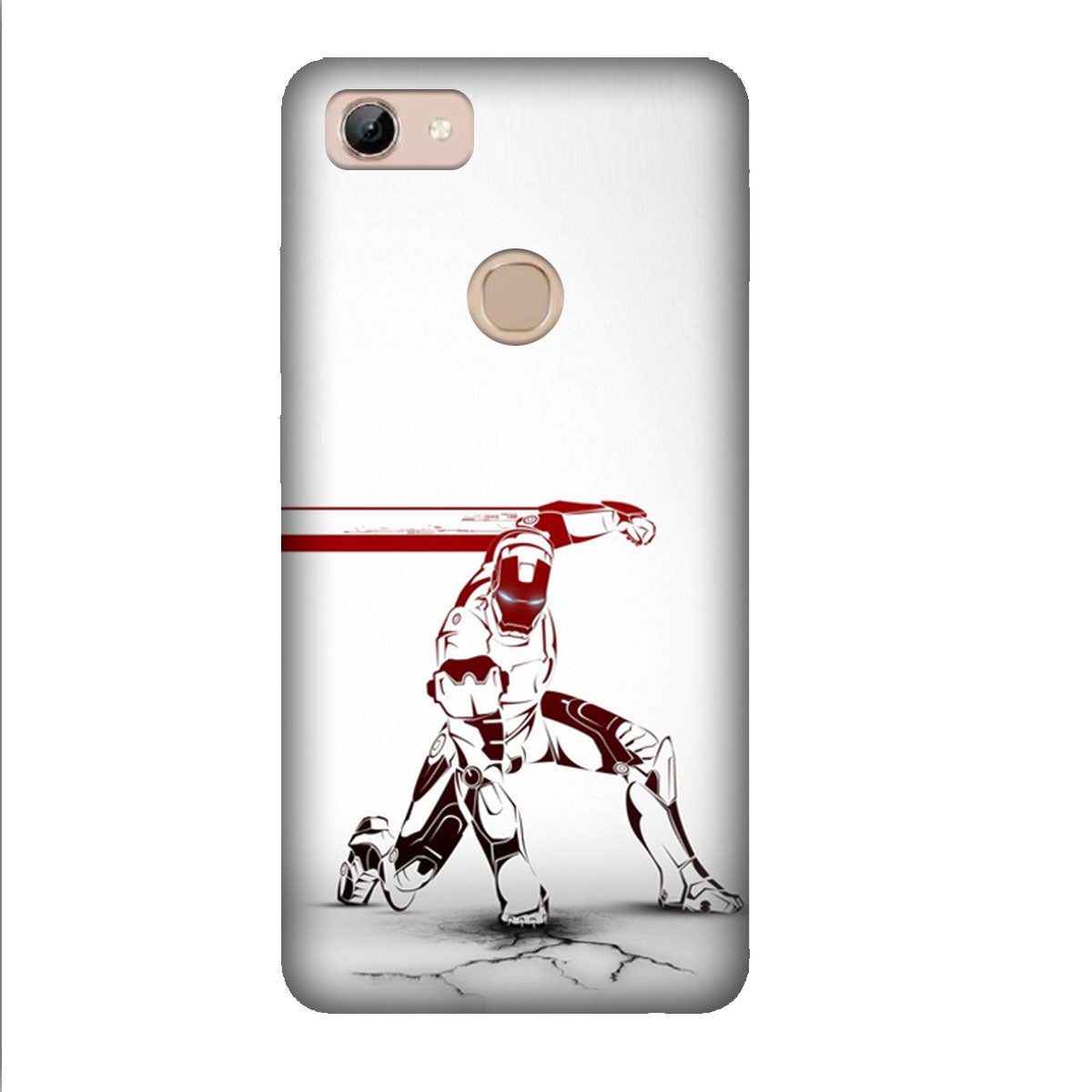 Iron Man - Red & White - Punch - Mobile Phone Cover - Hard Case - Vivo