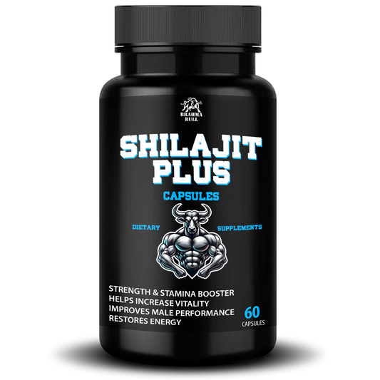 Shilajit Plus Capsules | Strength & Stamina Booster | Enhances Vitality & Male Performance | Restores Energy | Dietary Supplement | 60 Capsules