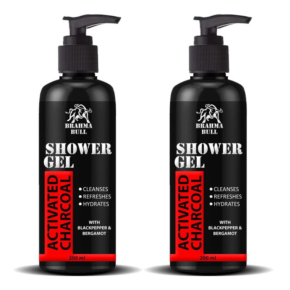 Activated Charcoal Shower Gel (Face, Body & Hair) - Brahma Bull - Men's Grooming