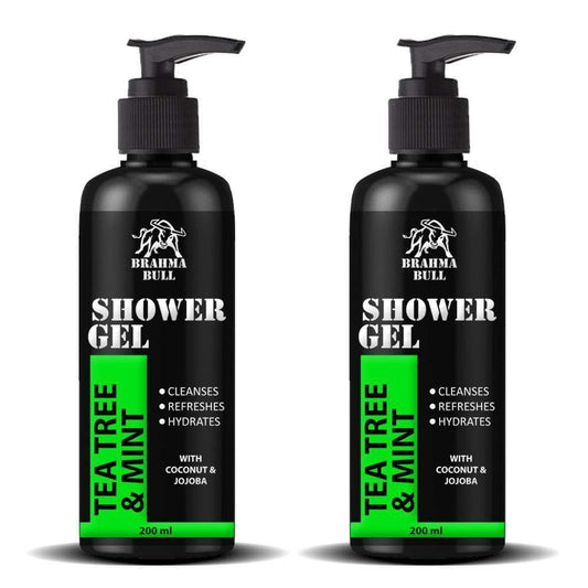 Tea Tree & Mint Shower Gel (Pack of 2) - Brahma Bull - Men's Grooming