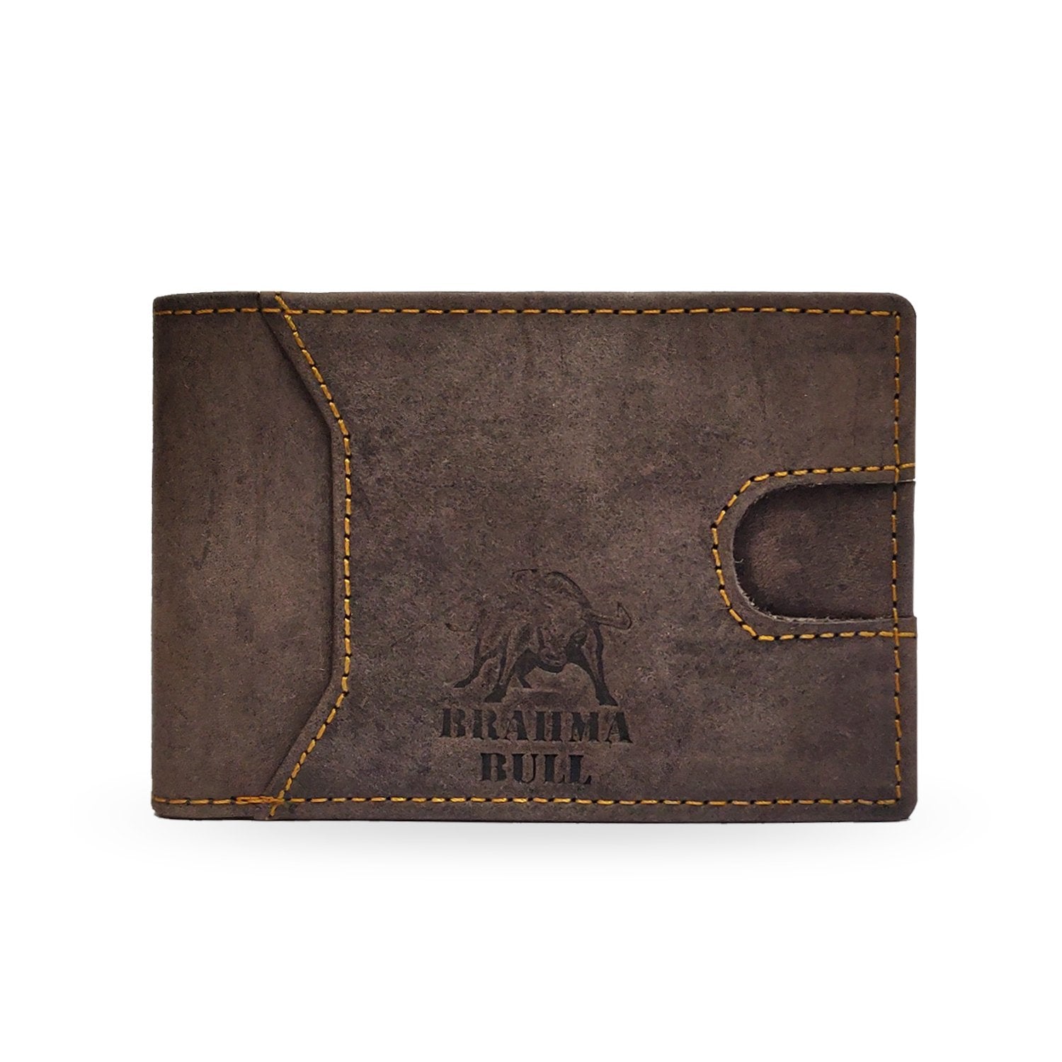 Brahma Bull Slim Edition Multi Purpose Leather Wallet - Brown - Brahma Bull - Men's Grooming
