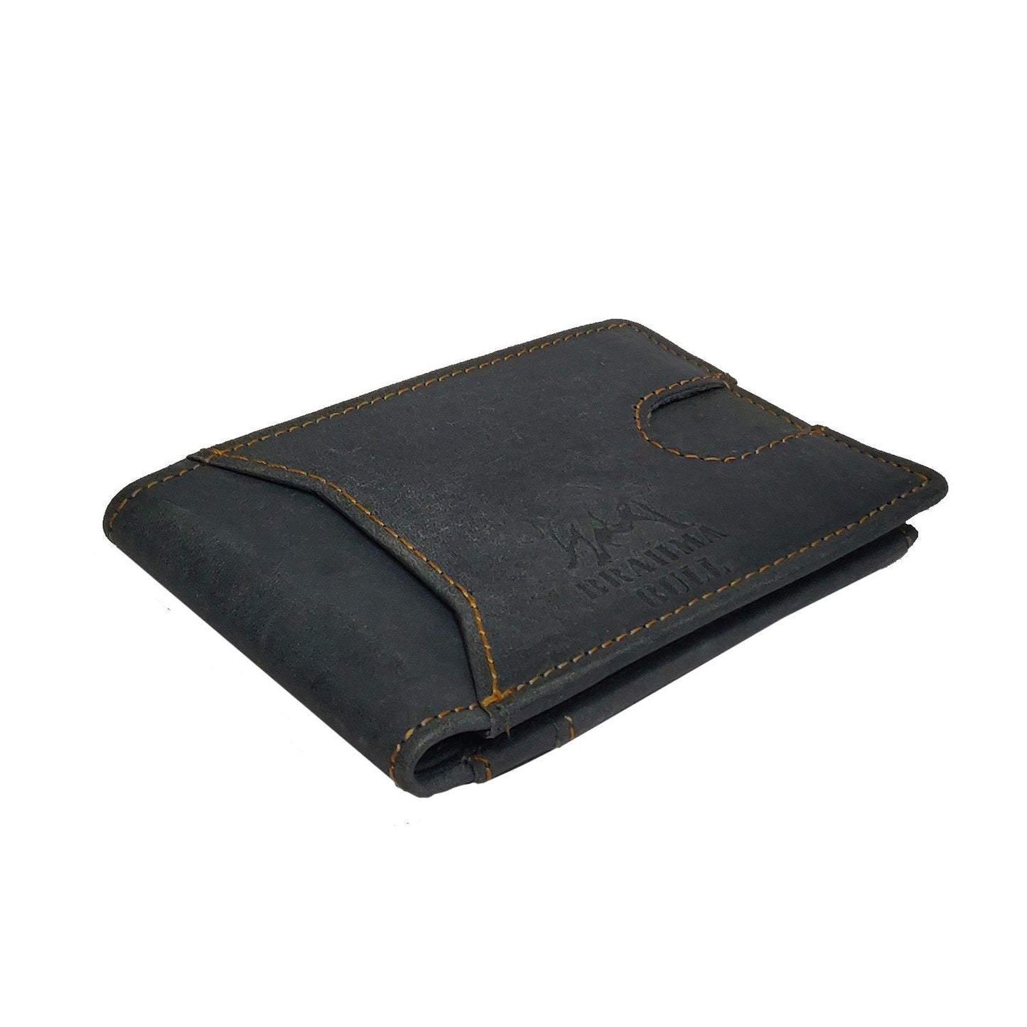 Brahma Bull Slim Edition Multi Purpose Leather Wallet - Navy - Brahma Bull