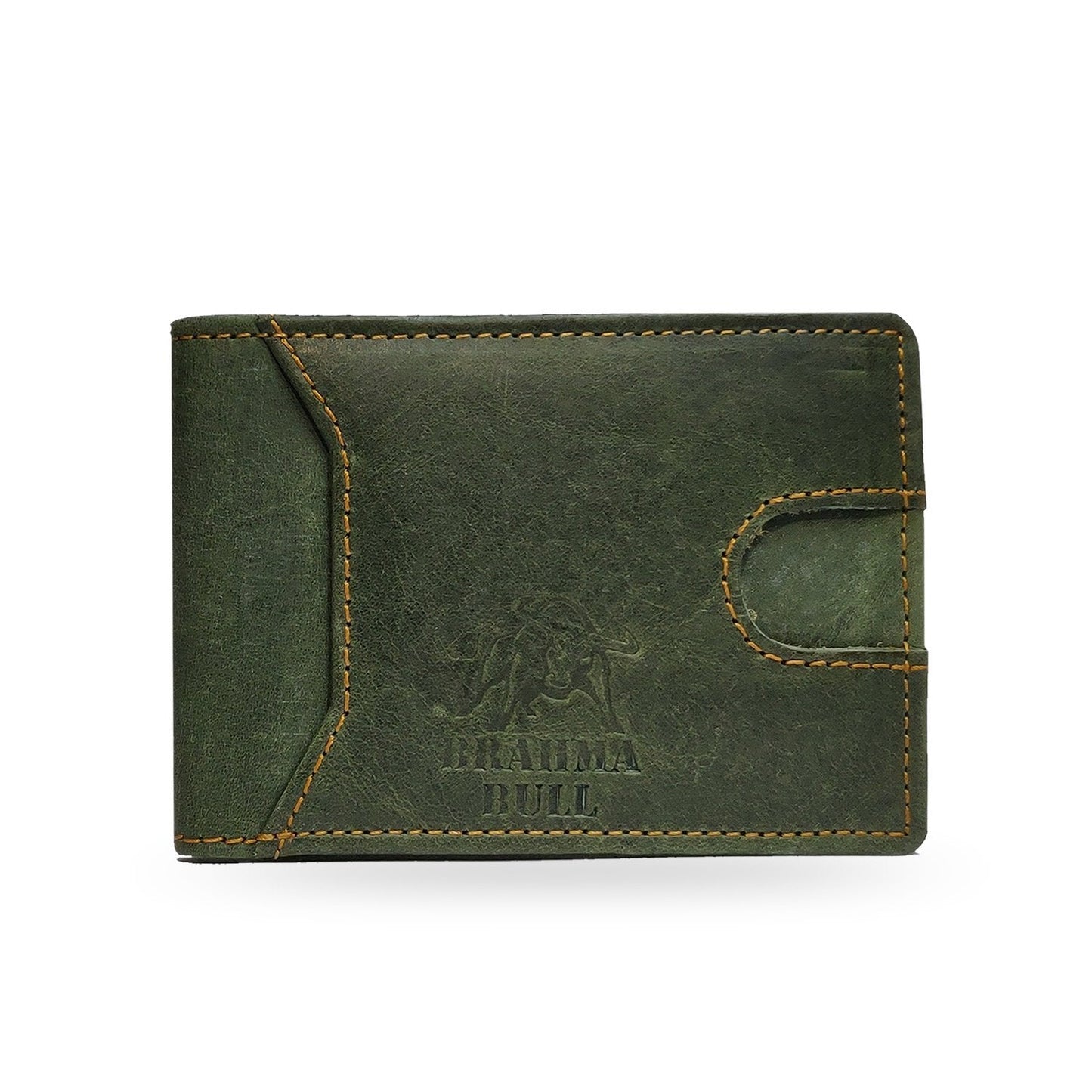 Brahma Bull Slim Edition Multi Purpose Leather Wallet - Green - Brahma Bull