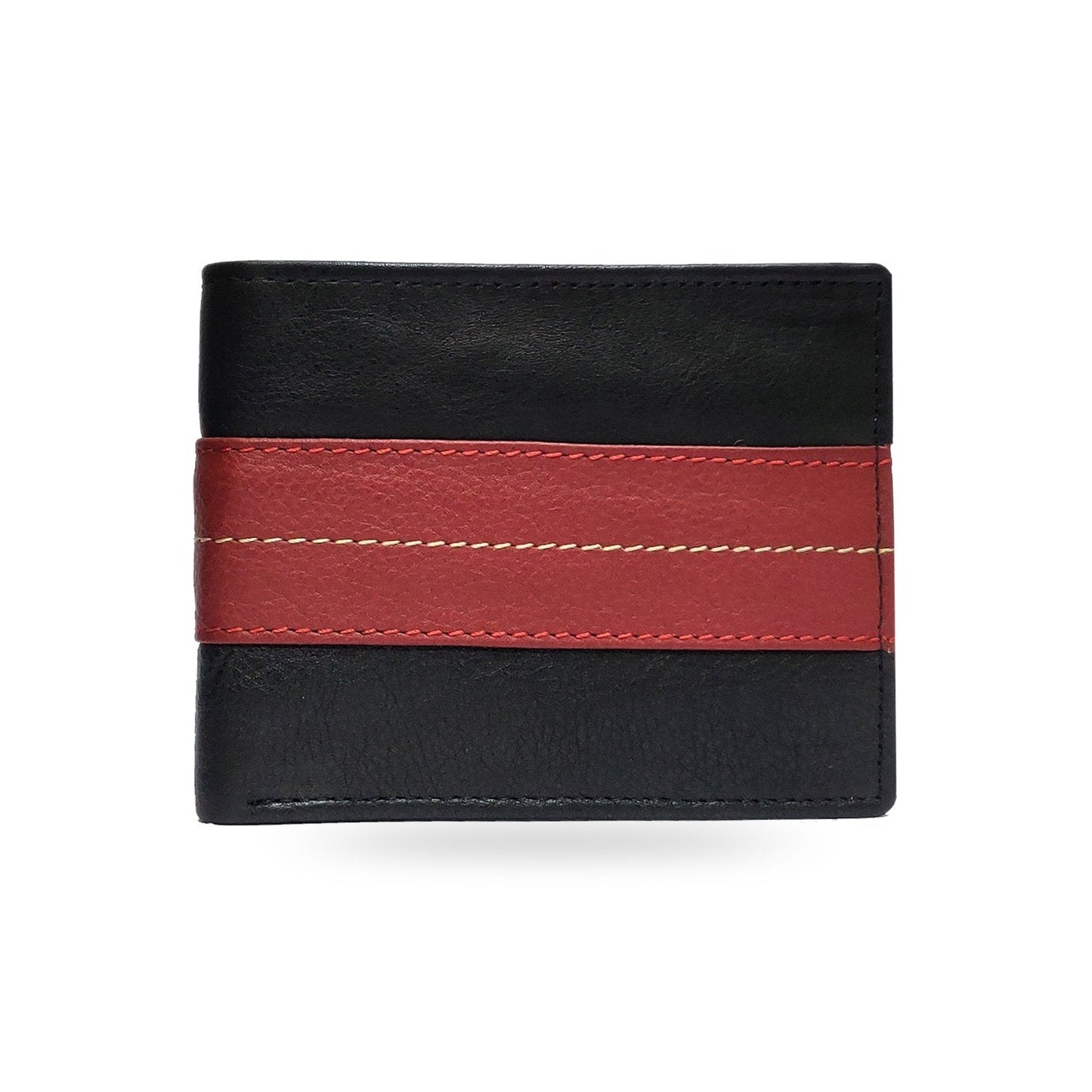 Brahma Bull The OG - Red Stripe - Black Leather Wallet - Brahma Bull