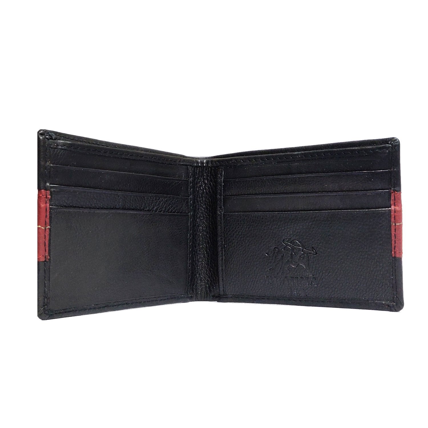 Brahma Bull The OG - Red Stripe - Black Leather Wallet - Brahma Bull